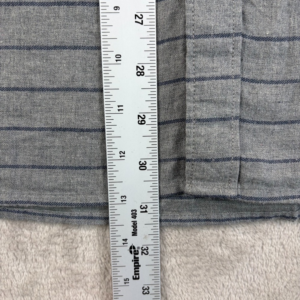 Marine Layer Lipton Shirt Men Larger Grey Blue Stripe Long Sleeve NWT $98 - Picture 7 of 10
